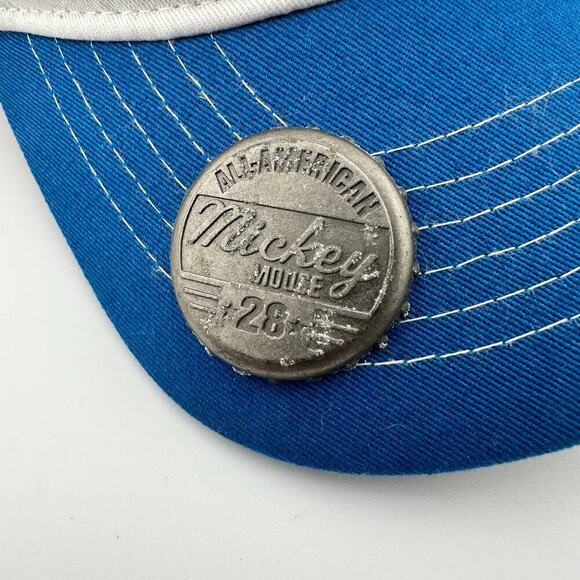 Disney Park Mickey Mouse Baseball Hat w Bottle Opener Adjustable Red White Blue - Picture 2 of 7